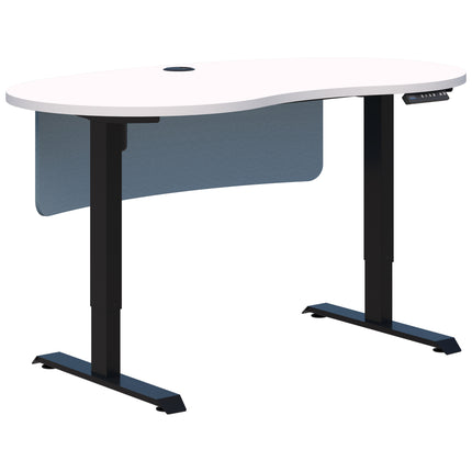 Duo II Electric Desk - Bean Shape inc Modesty