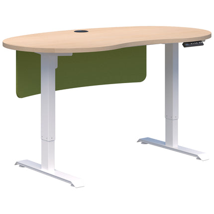 Duo II Electric Desk - Bean Shape inc Modesty