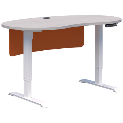 Duo II Electric Desk - Bean Shape inc Modesty