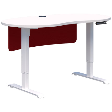 Duo II Electric Desk - Bean Shape inc Modesty