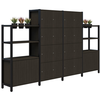 Grid 40 Locker / Planter Shelves - 4-5 Tier inc. Artificial Plants