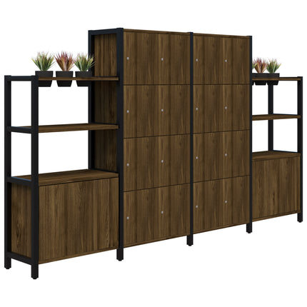 Grid 40 Locker / Planter Shelves - 4-5 Tier inc. Artificial Plants