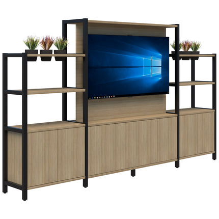 Grid 40 TV / Planter Shelves inc. Artificial Plants
