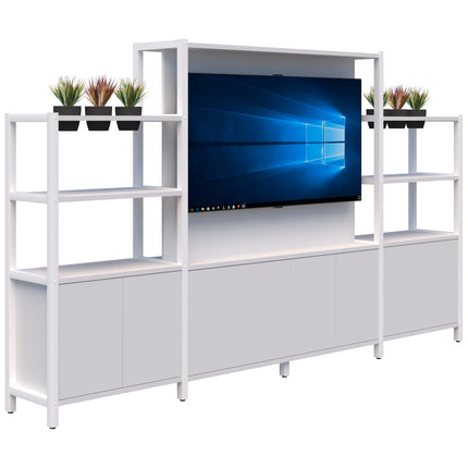Grid 40 TV / Planter Shelves inc. Artificial Plants