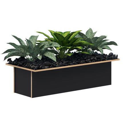 Table Top Planter Box - Set of pots and artifical plants