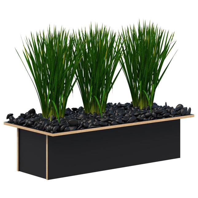 Table Top Planter Box - Set of pots and artifical plants