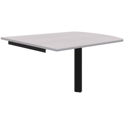 Classic Trapezium Wallmounted Table - Pole Leg