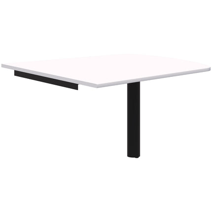 Classic Trapezium Wallmounted Table - Pole Leg