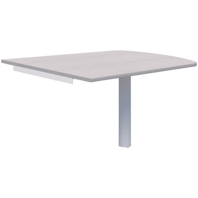 Classic Trapezium Wallmounted Table - Pole Leg