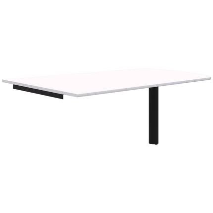 Classic Trapezium Wallmounted Table - Pole Leg
