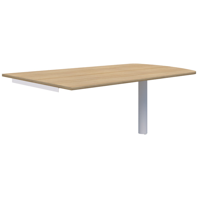 Classic Trapezium Wallmounted Table - Pole Leg