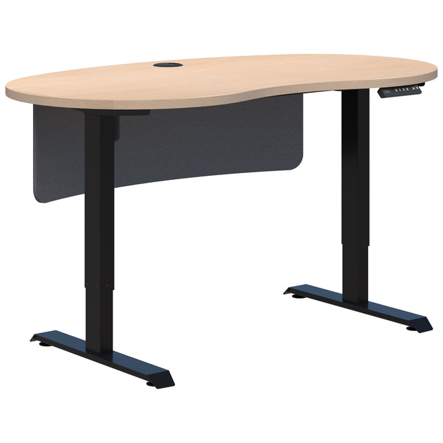 Duo II Electric Desk - Bean Shape inc Modesty