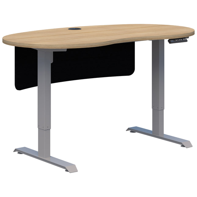 Duo II Electric Desk - Bean Shape inc Modesty