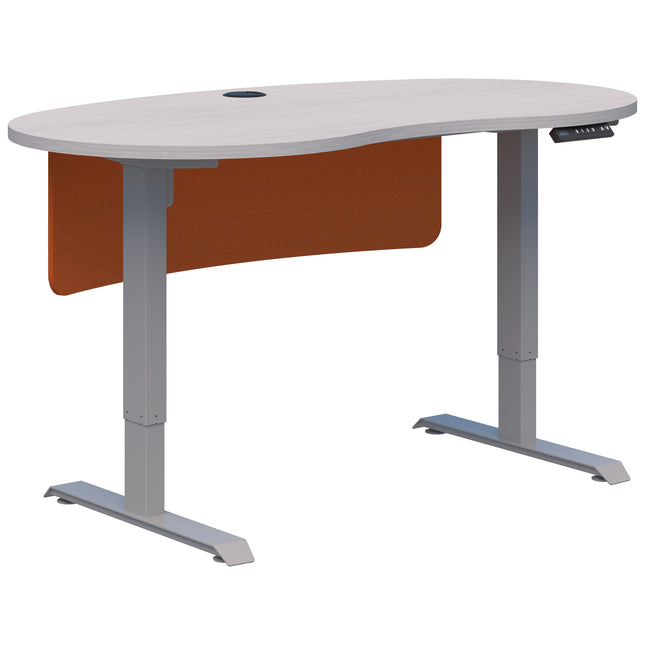 Duo II Electric Desk - Bean Shape inc Modesty