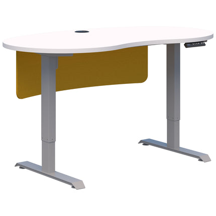 Duo II Electric Desk - Bean Shape inc Modesty