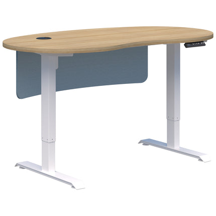 Duo II Electric Desk - Bean Shape inc Modesty