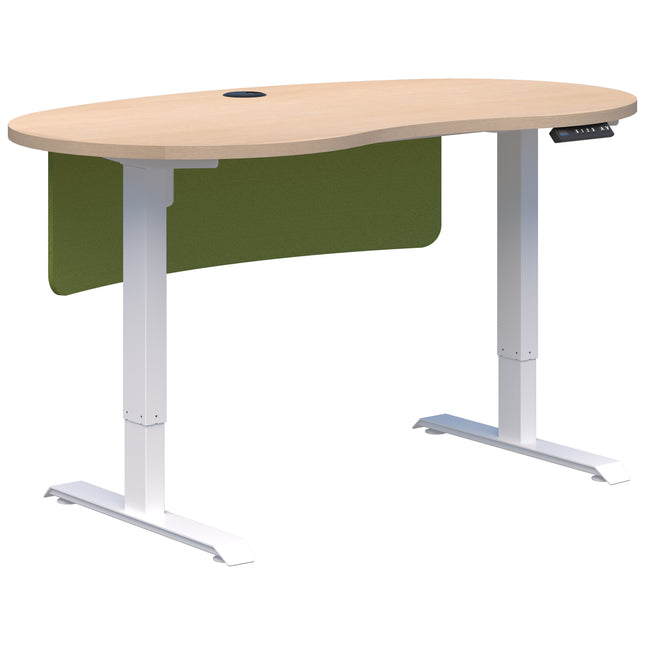 Duo II Electric Desk - Bean Shape inc Modesty
