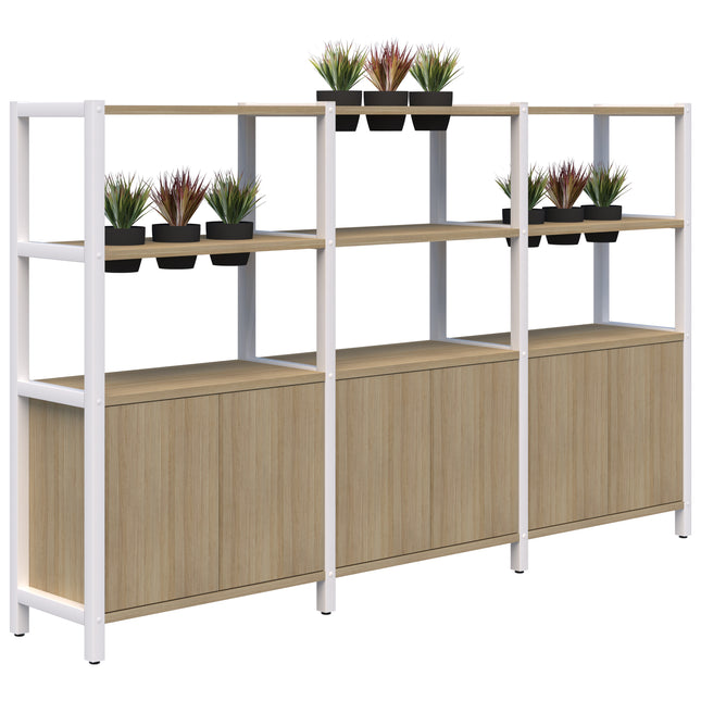 Grid 40 Storage / Planter Shelves - 4 Tier inc. Artificial Plants