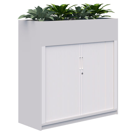 Rapid Planter Tambour inc Artificial Plants (White)