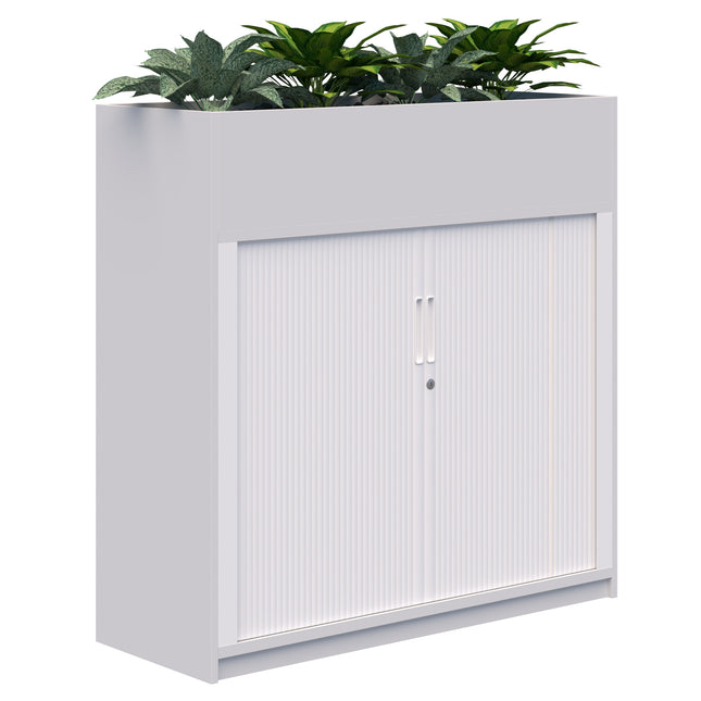 Rapid Planter Tambour inc Artificial Plants (White)