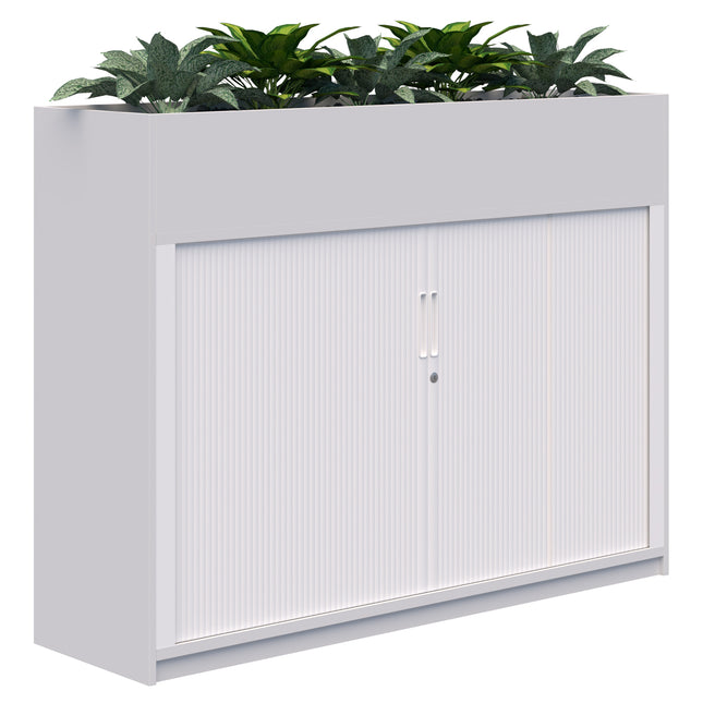 Rapid Planter Tambour inc Artificial Plants (White)