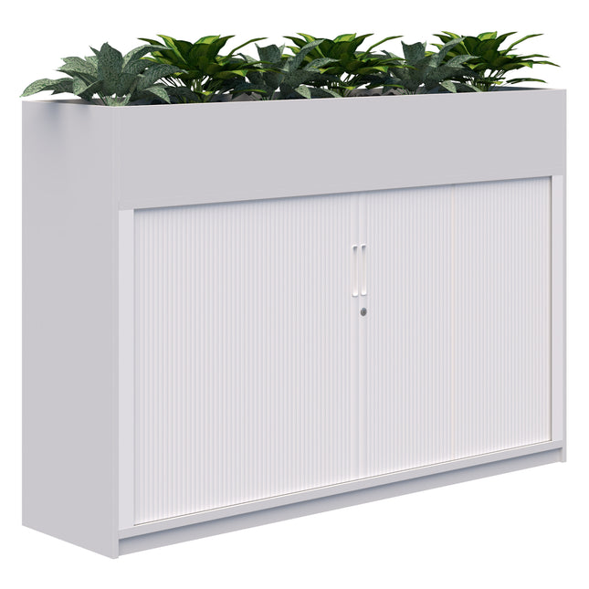 Rapid Planter Tambour inc Artificial Plants (White)