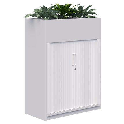 Rapid Planter Tambour inc Artificial Plants (White)