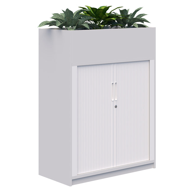 Rapid Planter Tambour inc Artificial Plants (White)