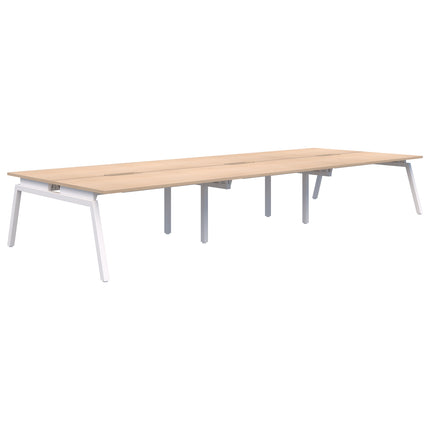 Balance Angle 6 Pod Back-to-Back Desk