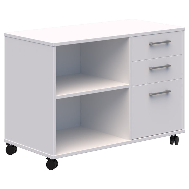 Mascot Mobile Caddy (Drawers & Open Shelving)